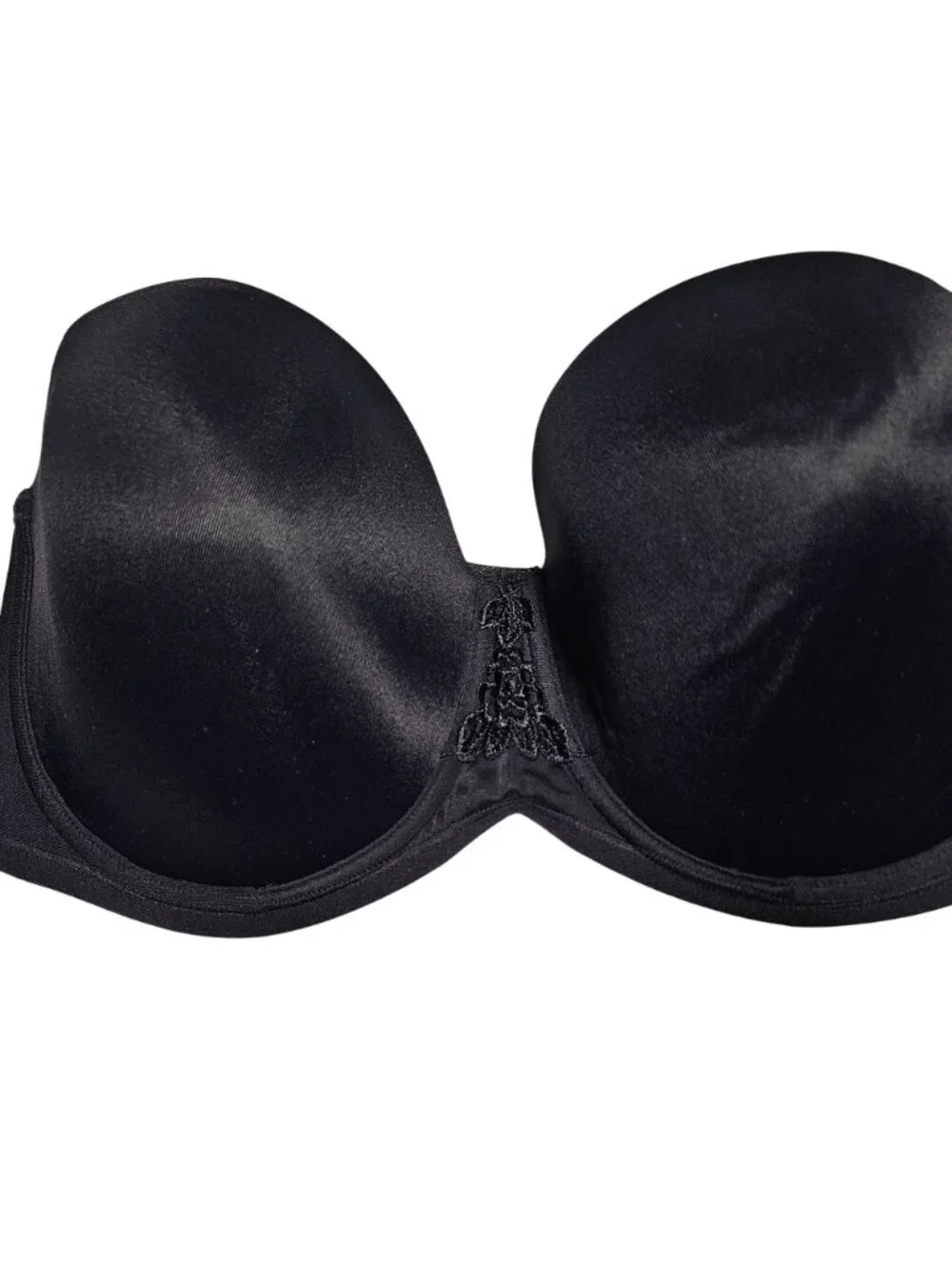 Vanity Fair Bra Size Size 38D Full Figure Strapless Underwire Padded Black